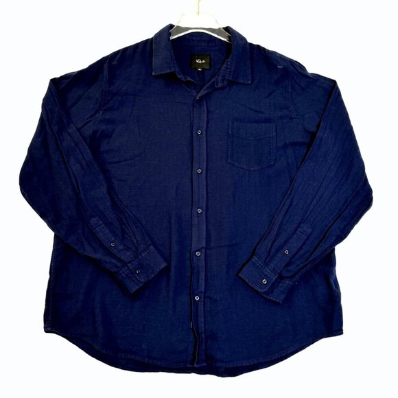 Rails Mens Connor Shirt Size‎ XXL Indigo Soft Cotton Button Down Capsule Minimal - Picture 1 of 11